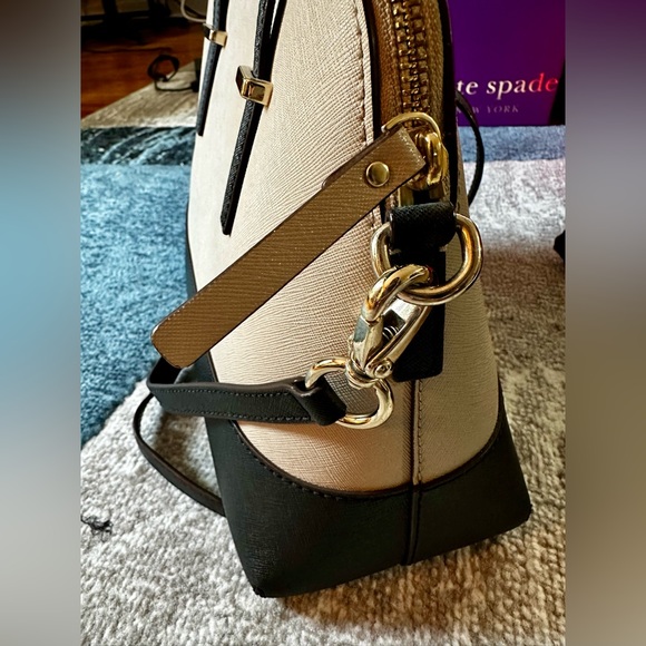 Kate Spade Cedar Street Maise Medium Beige/Black Crossbody - Picture 6 of 15